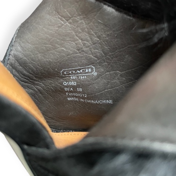 Like New Coach BEA Black Rabbit Fur Slingback Peep Toe Heels, sz 5 - Picture 15 of 15